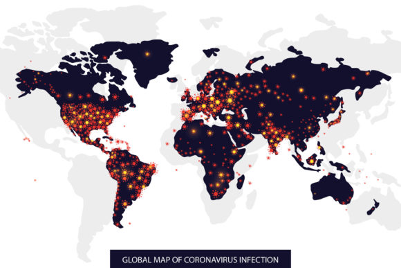 Download Global Map of Coronavirus Infection - Infection Collection