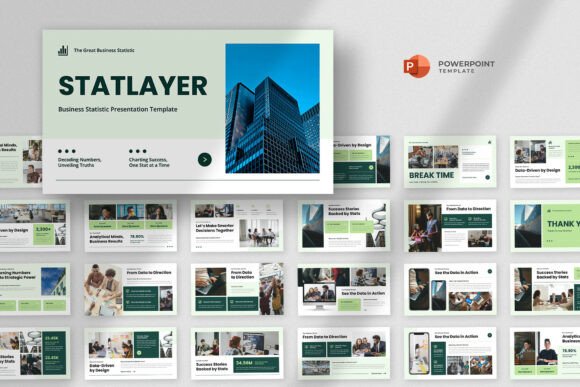 Download Business Statistic Powerpoint Template - Statistic Collection