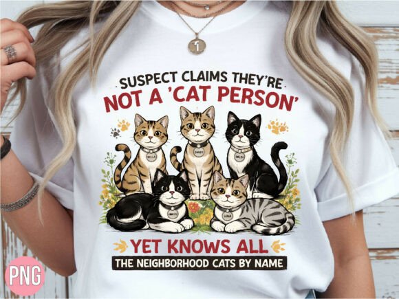 Download Funny Neighborhood Cat Person Shirt PNG - Person Collection