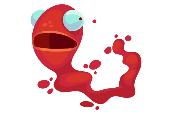 Download Bloody Infection Germ. Scary Cartoon Col - Infection Collection