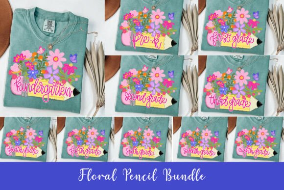 Download Hand-painted Floral Pencil School Grade Bundle - Pencil Collection