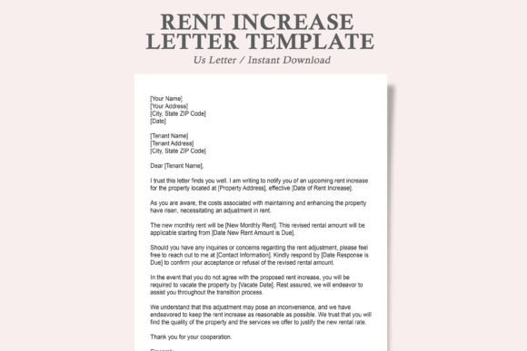 Download Rent Increase Letter,rental Agreement - Premium Resources