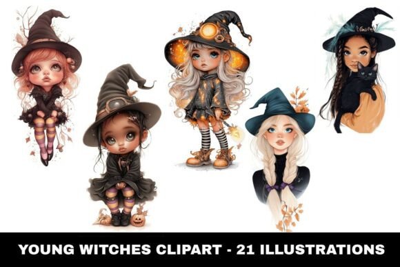 Download 21 Cute Young Witch Clipart - Young Collection