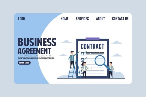 Download Landing Page Business Agreement Design - Agreement Collection