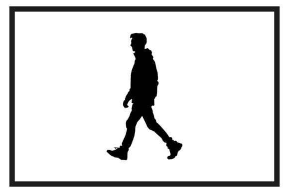Download Casual Walking Person Silhouette Vector - Person Collection